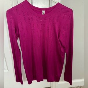 Lululemon Swiftly Breathe Long Sleeve Fetching Line Ripened Raspberry